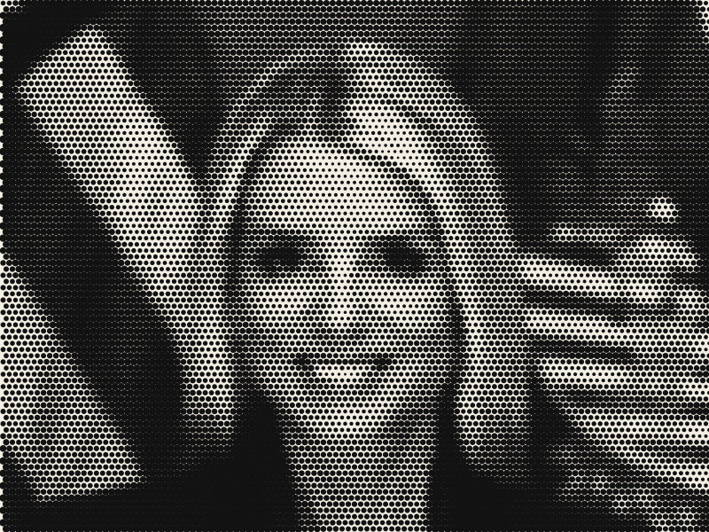 Halftone portrait of Pamela Bondi, Attorney General