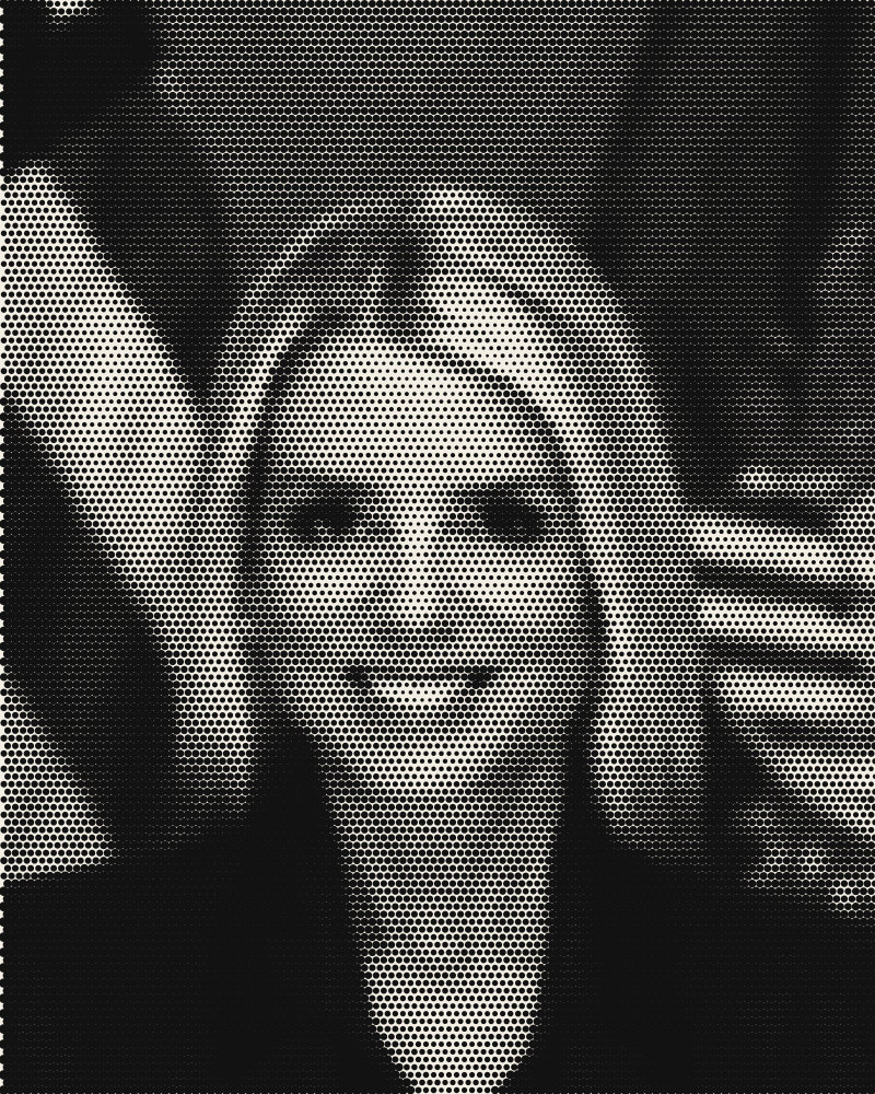 Halftone portrait of Pamela Bondi, Attorney General