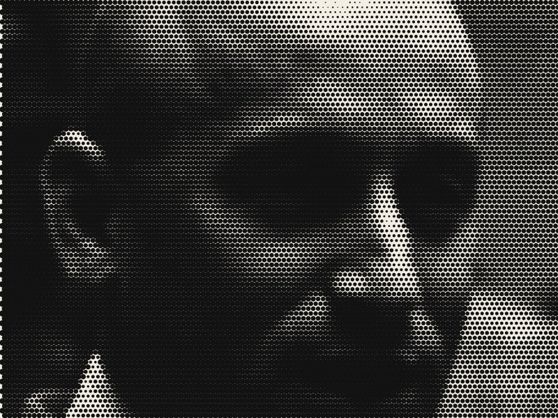 Halftone portrait of Stephen Miller, White House Deputy Chief of Staff for Policy