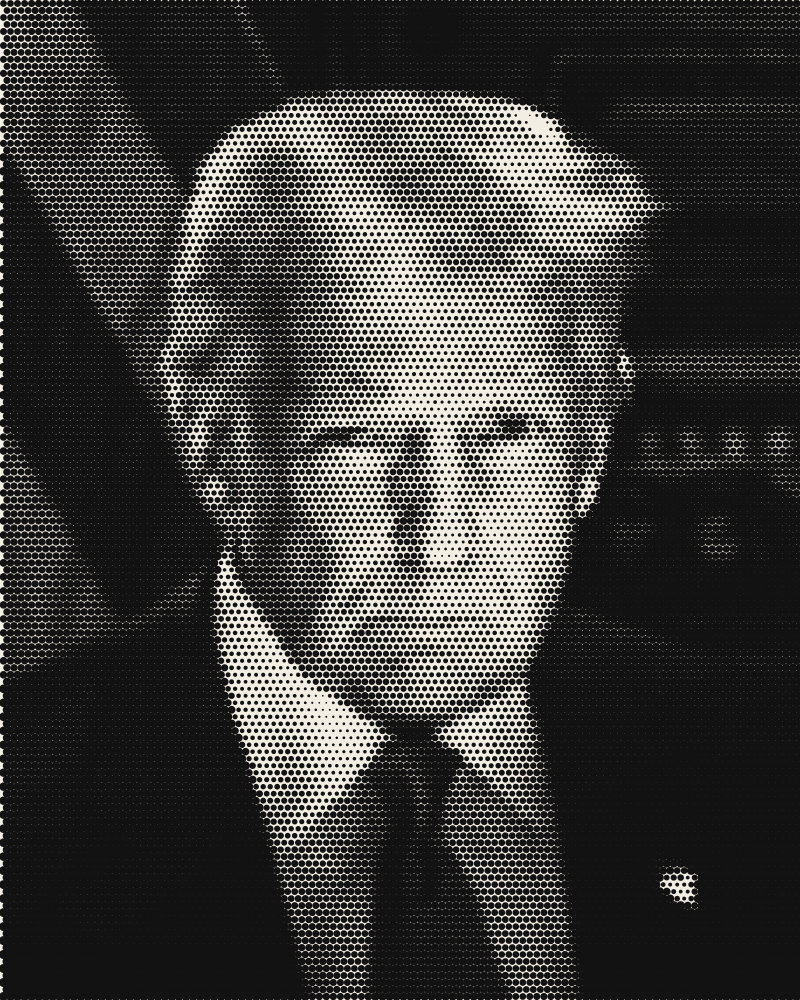 Halftone portrait of Donald Trump, Republican nominee for President